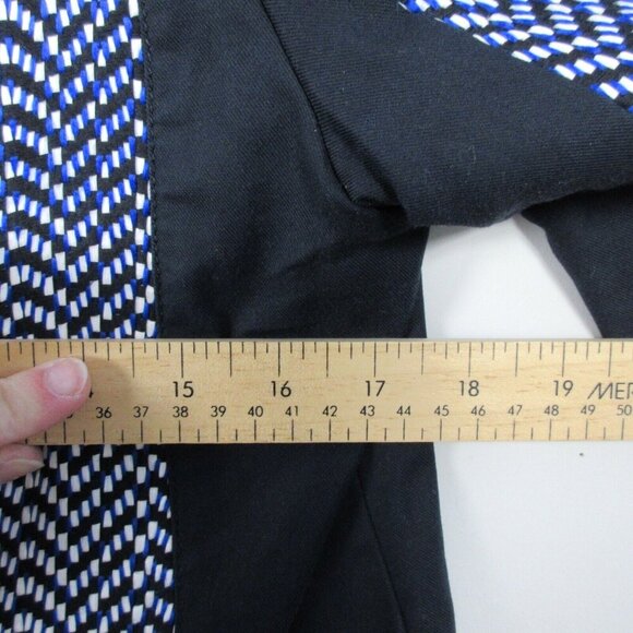 Club Monaco Tweed Blazer Jacket Women 6 Navy Old Money Office Siren Career 530 - Picture 7 of 9